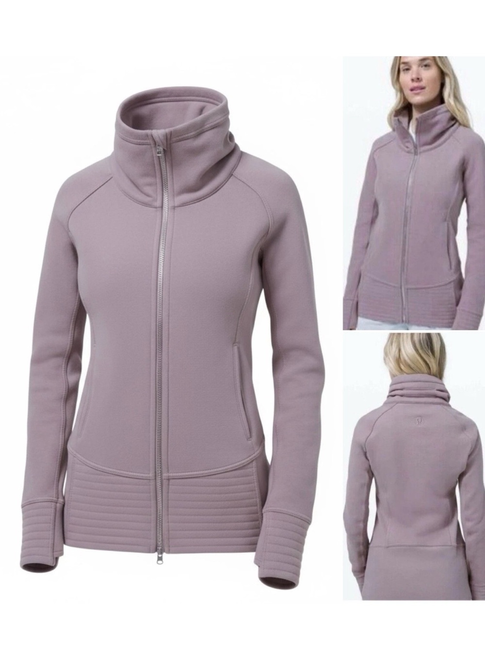 LULULEMON Radiant II Jacket Full Zip High Funnel Neck Lavender Size 6